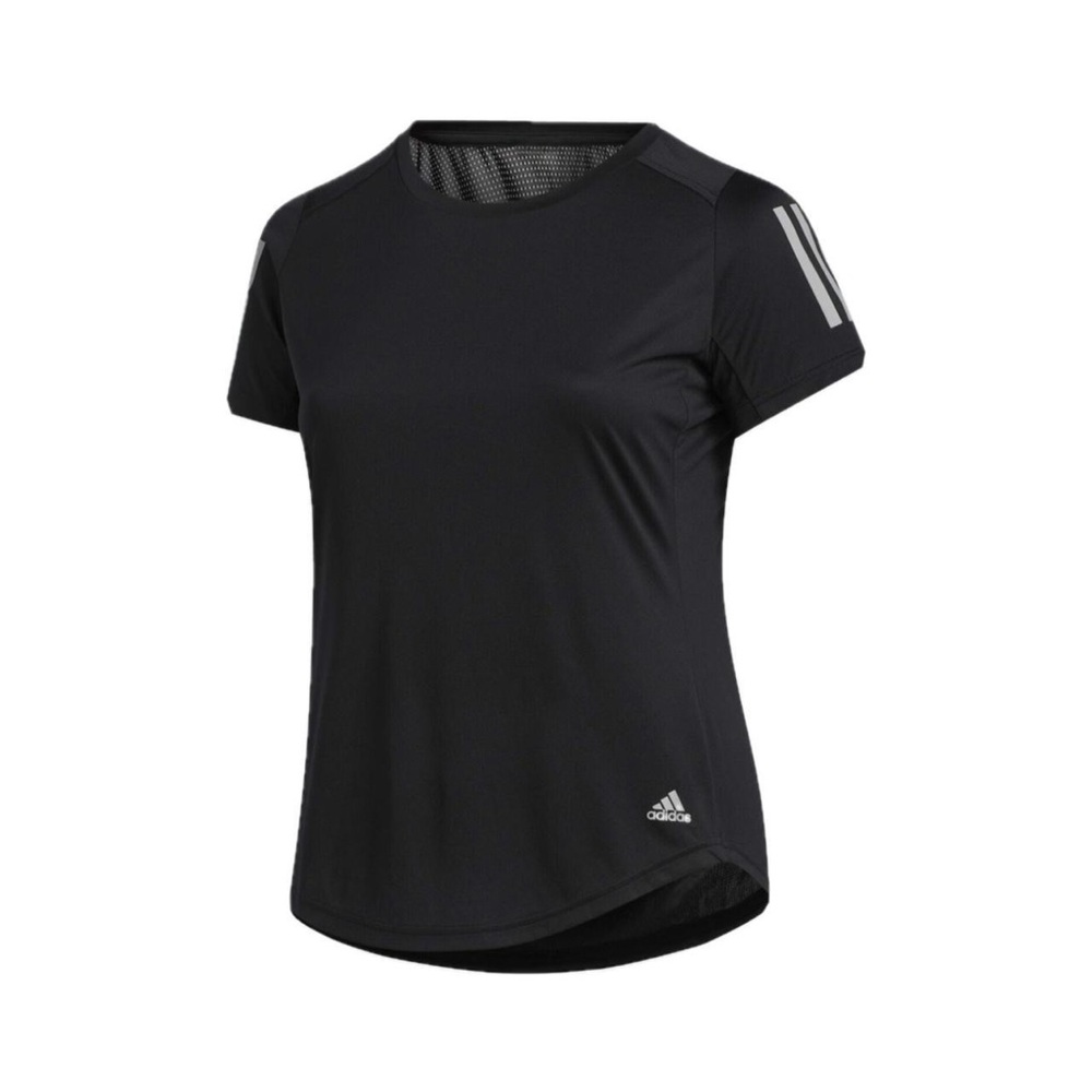 adidas : black climacool running top in black